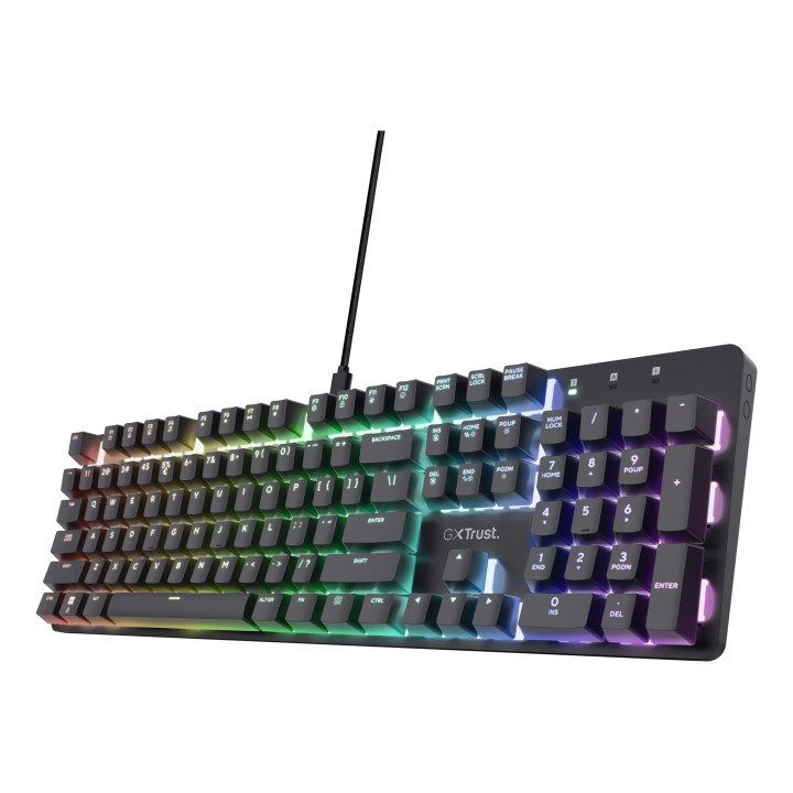 Trust GXT 871 Zora teclado Jogos USB QWERTY Português Preto
