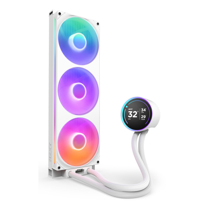 NZXT Kraken Elite 420 RGB Processador Refrigerador líquido all-in-one 14 cm Branco 1 unidade(s)