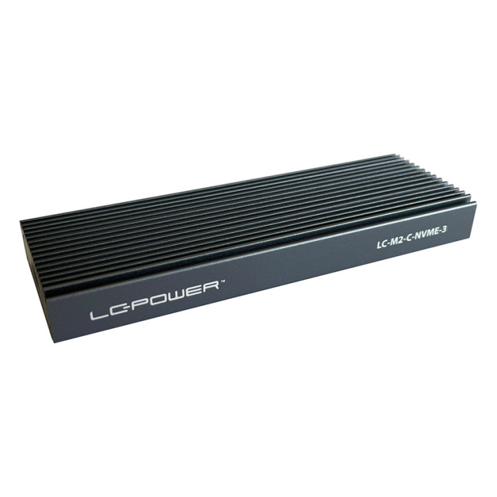 LC-Power LC-M2-C-NVME-3 Caixa para Discos Rígidos Compartimento SSD Preto M.2