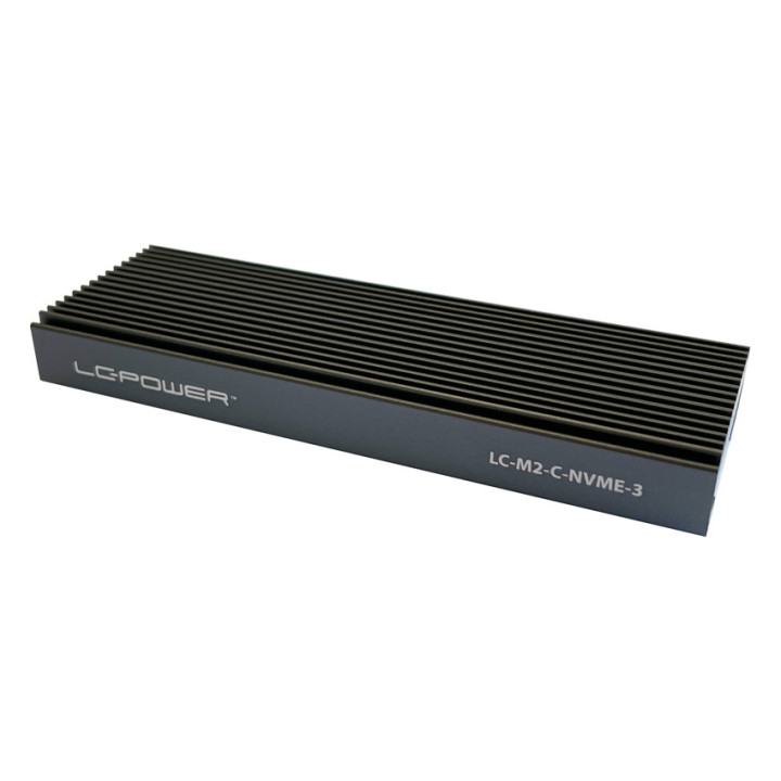 LC-Power LC-M2-C-NVME-3 Caixa para Discos Rígidos Compartimento SSD Preto M.2