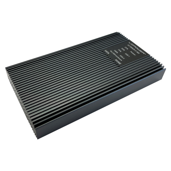 LC-Power LC-DOCK-C-M2 Caixa para Discos Rígidos Compartimento SSD Antracite M.2