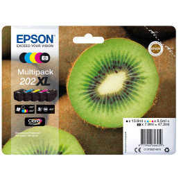 Epson Kiwi 202XL tinteiro 1 unidade(s) Original Rendimento alto (XL) Preto, Foto preto, Ciano, Magenta, Amarelo