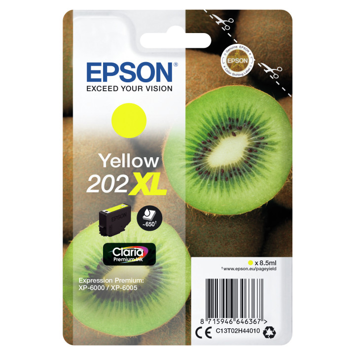 Epson Kiwi 202XL tinteiro 1 unidade(s) Original Rendimento alto (XL) Amarelo