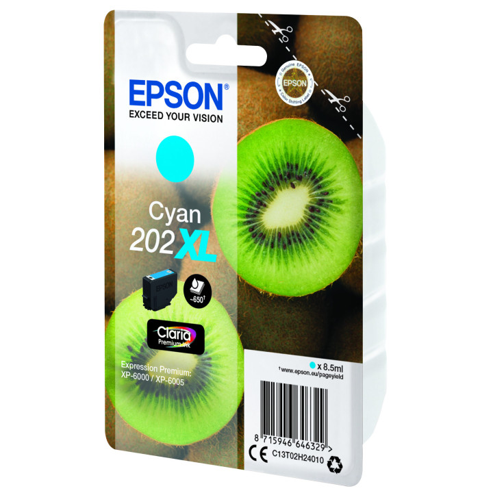 Epson Kiwi 202XL tinteiro 1 unidade(s) Original Rendimento alto (XL) Ciano