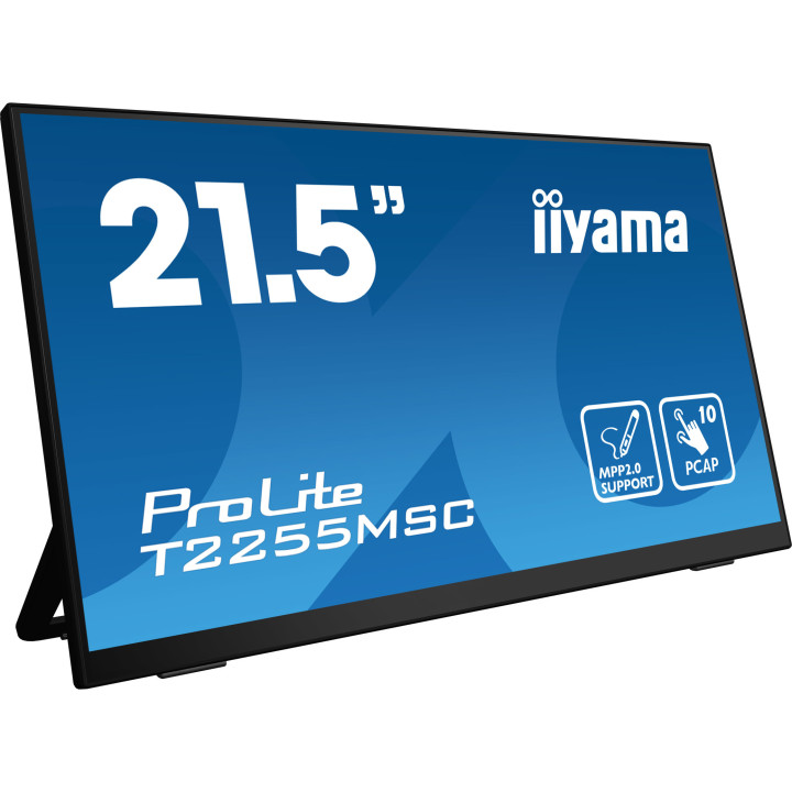 iiyama ProLite T2255MSC-B1 monitor de ecrã 54,6 cm (21.5") 1920 x 1080 pixels Full HD LCD Ecrã táctil Preto