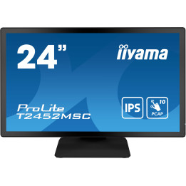 iiyama ProLite T2452MSC-B1 monitor de ecrã 60,5 cm (23.8") 1920 x 1080 pixels Full HD LCD Ecrã táctil Multi-utilizador Preto