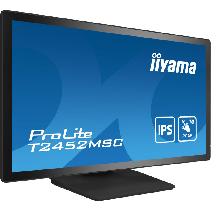 iiyama ProLite T2452MSC-B1 monitor de ecrã 60,5 cm (23.8") 1920 x 1080 pixels Full HD LCD Ecrã táctil Multi-utilizador Preto