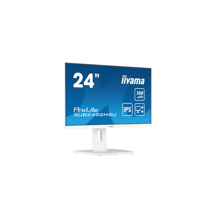 iiyama XUB2492HSU-W6 monitor de ecrã 60,5 cm (23.8") 1920 x 1080 pixels Full HD LED Branco