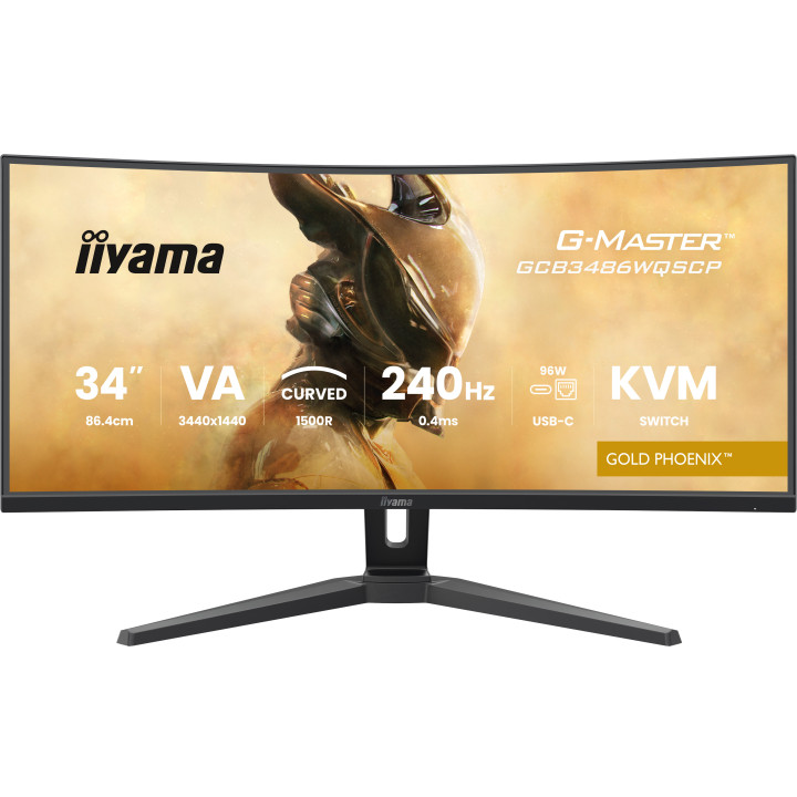 iiyama G-MASTER GCB3486WQSCP-B1 monitor de ecrã 86,4 cm (34") 1440 x 3440 pixels 4K Ultra HD Preto