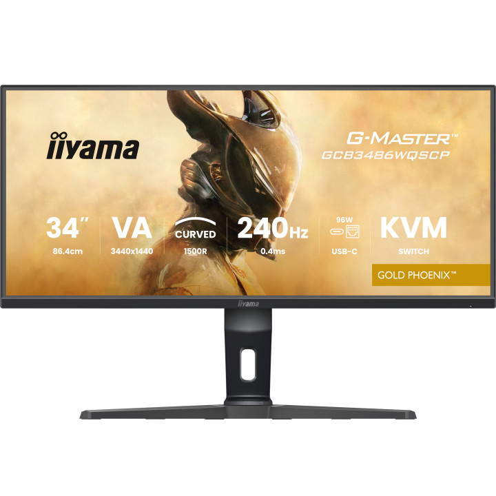 iiyama G-MASTER GCB3486WQSCP-B1 monitor de ecrã 86,4 cm (34") 1440 x 3440 pixels 4K Ultra HD Preto