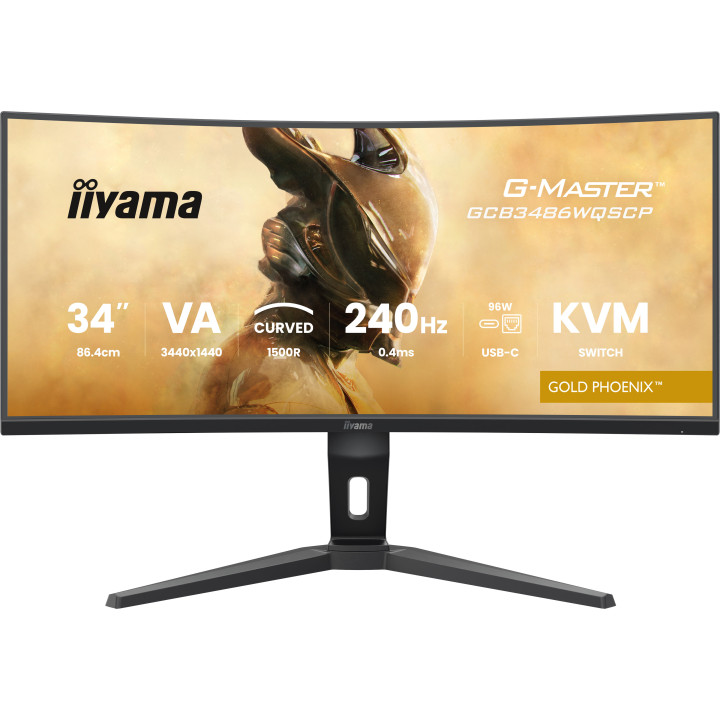 iiyama G-MASTER GCB3486WQSCP-B1 monitor de ecrã 86,4 cm (34") 1440 x 3440 pixels 4K Ultra HD Preto