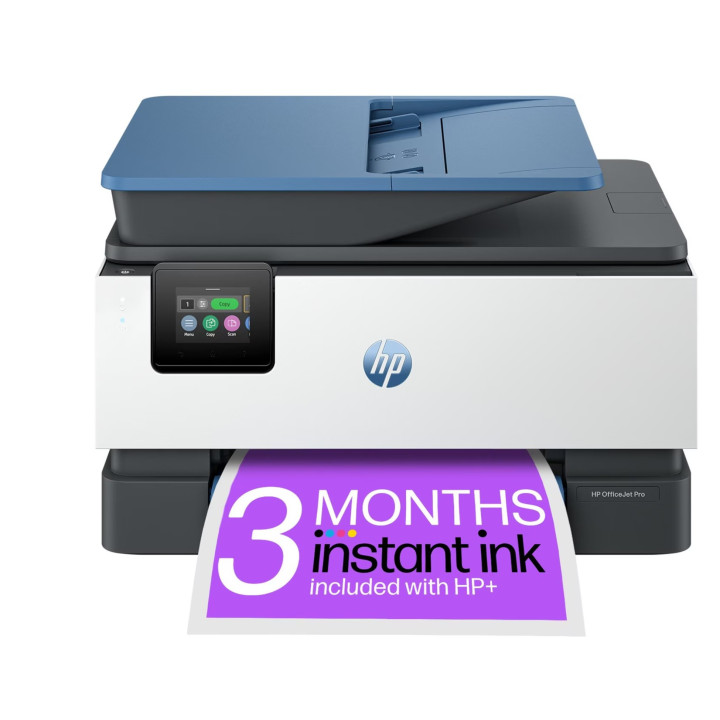 Impressora multifunções HP OfficeJet Pro 9125e Wireless frente e verso