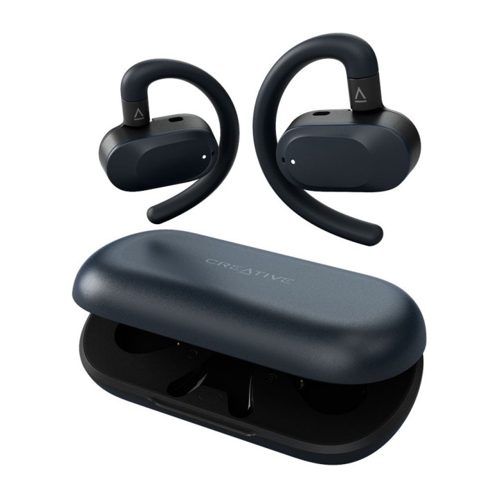 Creative Labs Outlier Go Auscultadores Sem fios Gancho de orelha Chamadas Música Desporto Dia-a-dia USB Type-C Bluetooth Azul