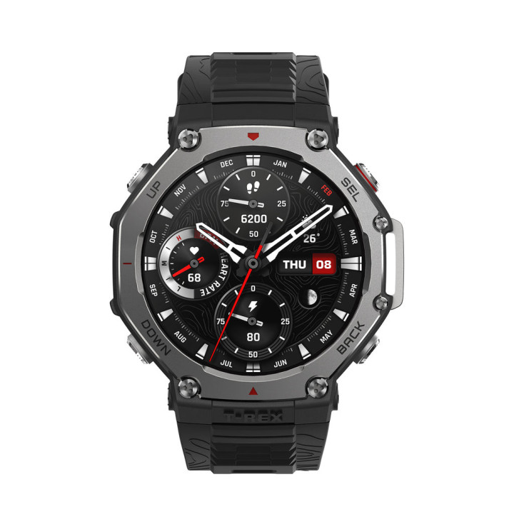 Amazfit T-Rex 3 3,81 cm (1.5") AMOLED Digital 480 x 480 pixels Ecrã táctil Preto Wi-Fi GPS