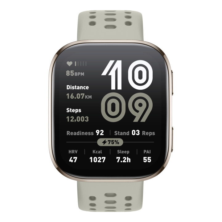 Amazfit Bip 6 Stone 5 cm (1.97") AMOLED Digital 390 x 450 pixels Ecrã táctil Dourado GPS