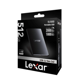 Disco Externo SSD Lexar LSL500 512 GB USB Type-C USB 3.2 Gen 2x2 Preto
