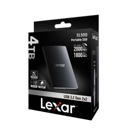 Disco Externo SSD Lexar LSL500 4TB USB Type-C USB 3.2 Gen 2x2 Preto