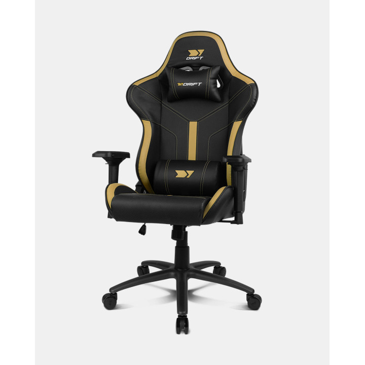 DRIFT DR350 Poltrona de gaming Assento acolchoado Dourado, Preto
