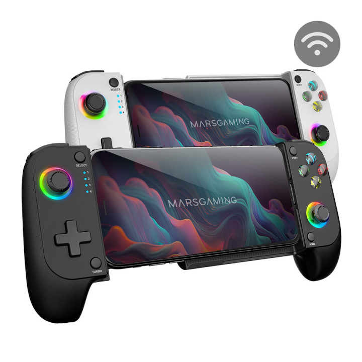 Mars Gaming MGPX controlador de jogo Preto Bluetooth USB Gamepad Analógico   Digital Android, Nintendo Switch, PlayStation 4,