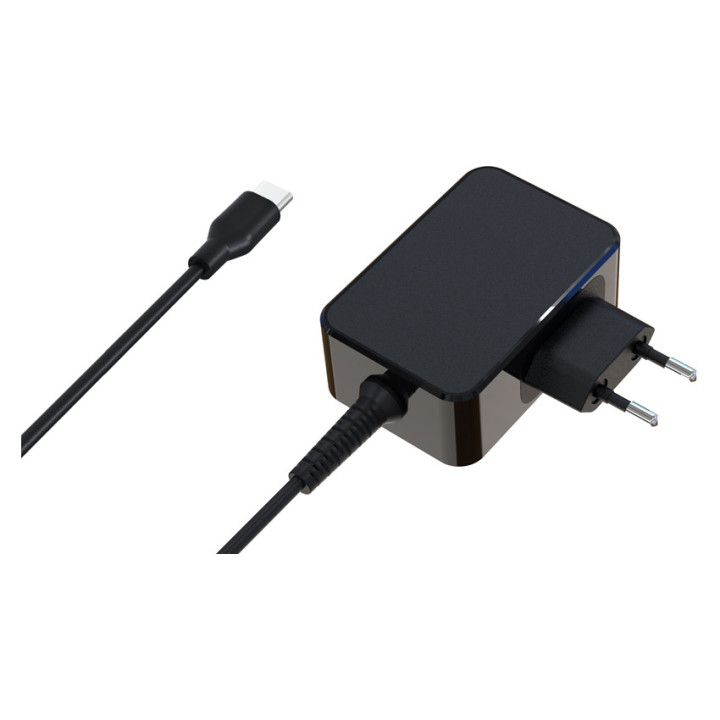 LC-Power LC-NB-GAN-45-C carregador de dispositivos móveis Computador portátil Preto AC Interior