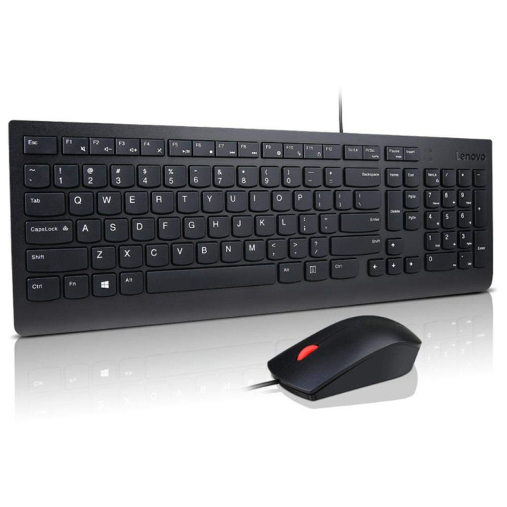 Teclado + Rato Lenovo Essential Wired Combo AI PT Preto