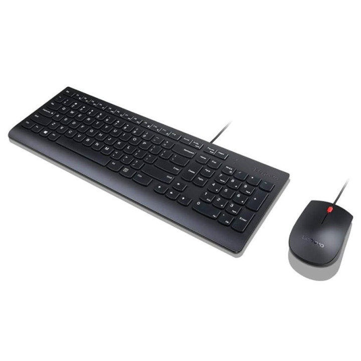 Teclado + Rato Lenovo Essential Wired Combo AI PT Preto