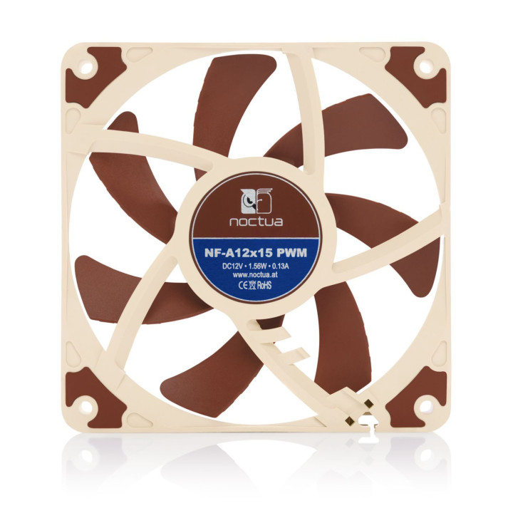 Noctua NF-A12x15 PWM Caixa de computador Ventoinha 12 cm Bege, Castanho