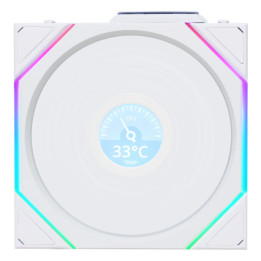 Lian Li Uni Fan TL120 LCD Reverse Blade Wireless Caixa de computador Ventoinha 12 cm Branco 1 unidade(s)
