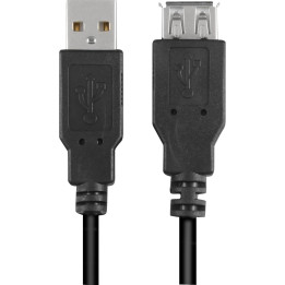 Extensão Sharkoon USB A 2.0 M/F 2m Preto