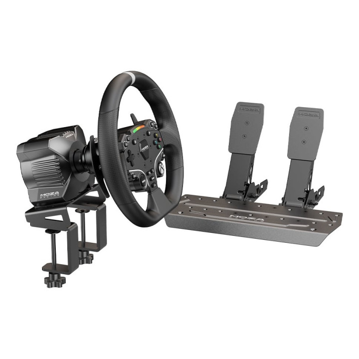 Moza Racing RS053 controlador de jogo Preto USB Volante + Pedais PC, Xbox One, Xbox Series S, Xbox Series X