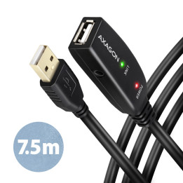 Axagon ADR-207 cabo USB USB 2.0 7,5 m USB A Preto