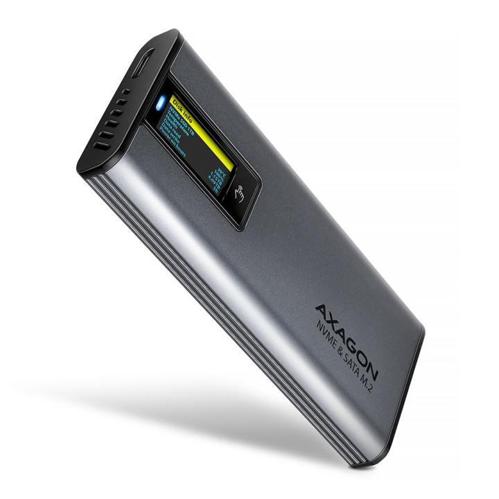 Axagon EEM2-SD2 Caixa para Discos Rígidos Compartimento SSD Cinzento M.2