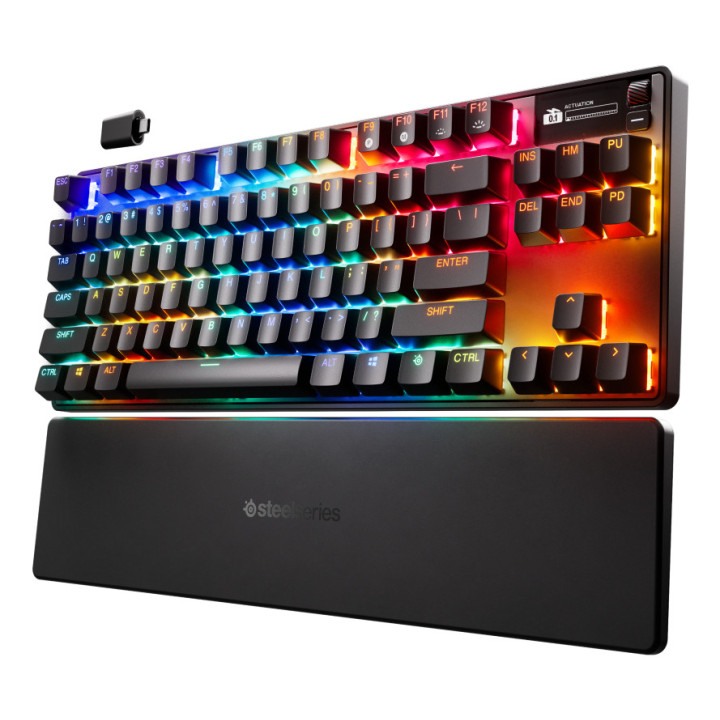Steelseries APEX PRO TKL WIRELESS GEN 3 teclado Jogos USB + RF Wireless + Bluetooth Inglês (Estados Unidos) Preto