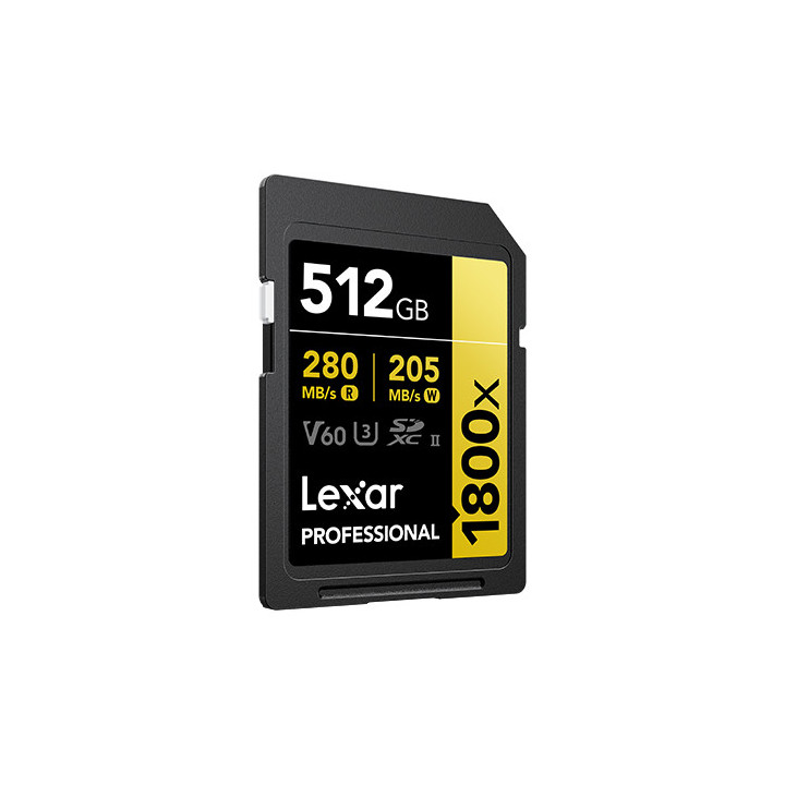 Lexar Professional 1800x 512 GB SDXC UHS-II Classe 10