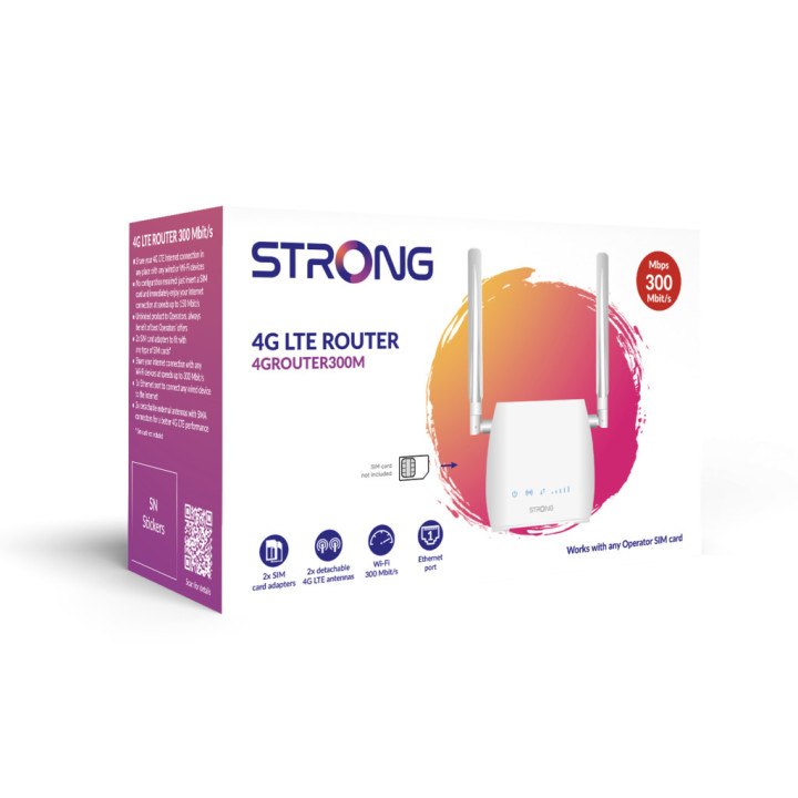 Strong 300M router sem fios Fast Ethernet Single-band (2,4 GHz) 4G Branco