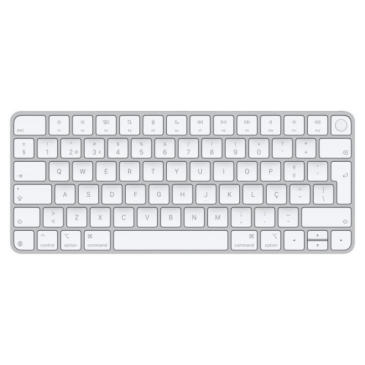 Apple Magic teclado Universal USB + Bluetooth QWERTY Português Prateado, Branco