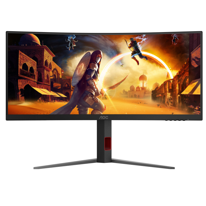 AOC G4 CU34G4Z monitor de ecrã 86,4 cm (34") 3440 x 1440 pixels Wide Quad HD LED Preto, Vermelho