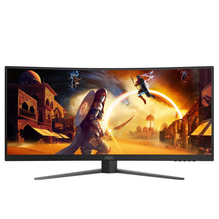 AOC G4 CU34G4Z monitor de ecrã 86,4 cm (34") 3440 x 1440 pixels Wide Quad HD LED Preto, Vermelho