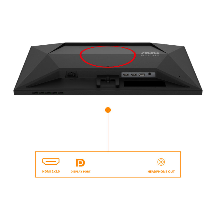 AOC G4 25G4SRE monitor de ecrã 62,2 cm (24.5") 1920 x 1080 pixels Full HD LED Preto, Vermelho