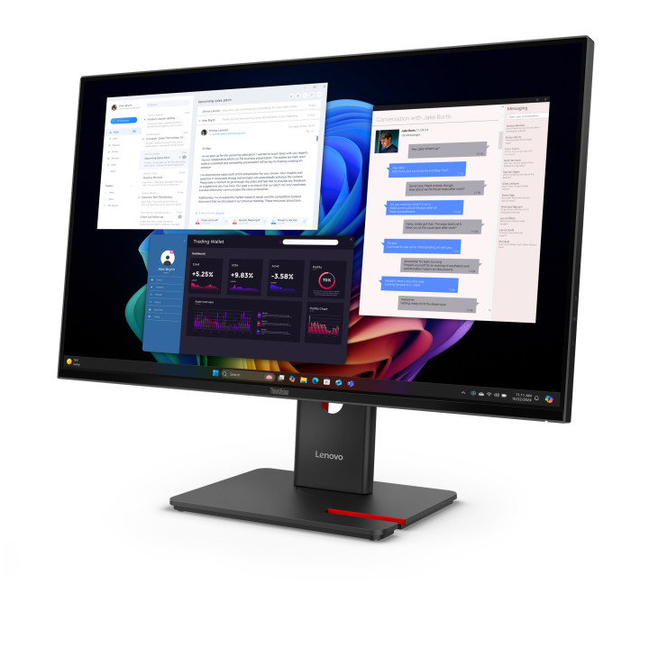 Lenovo ThinkVision T27UD-40 LED display 68,6 cm (27") 3840 x 2160 pixels 4K Ultra HD LCD Preto