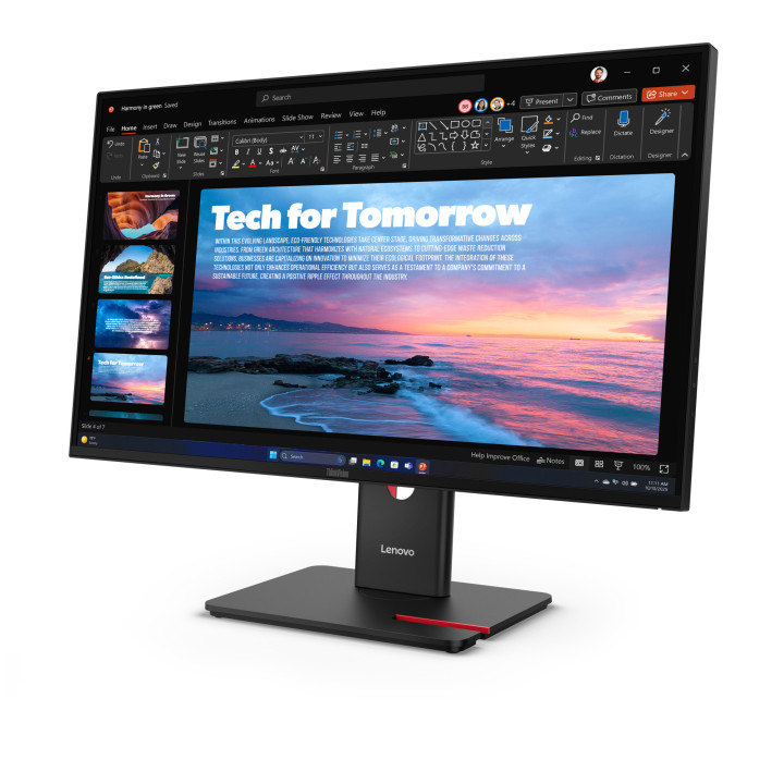 Lenovo ThinkVision T27QD-40 LED display 68,6 cm (27") 2560 x 1440 pixels Wide Quad HD Preto