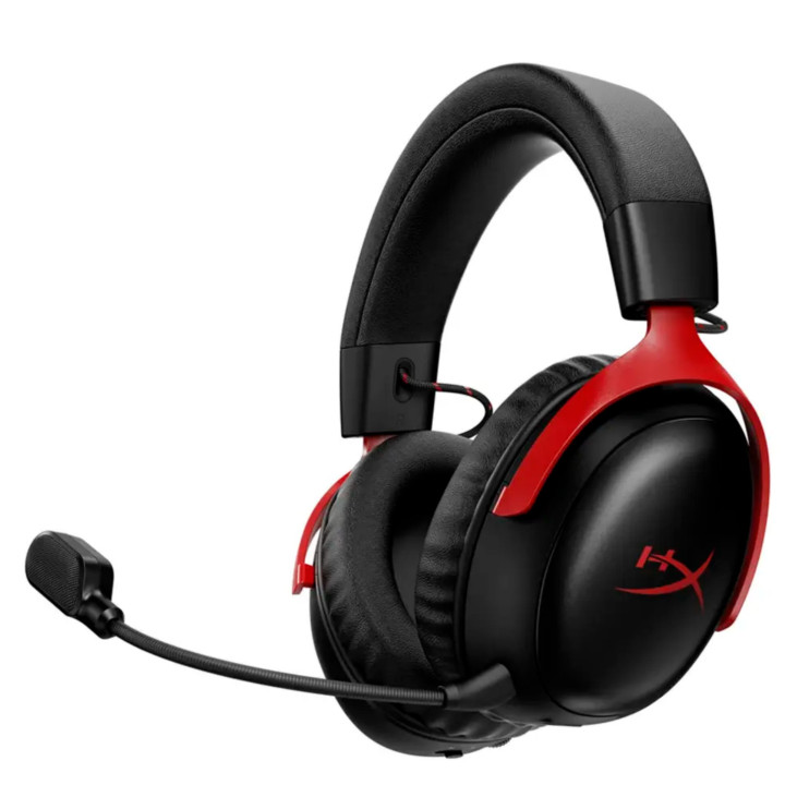 Headset gaming HyperX Cloud III S Wireless (Preto-Vermelho)