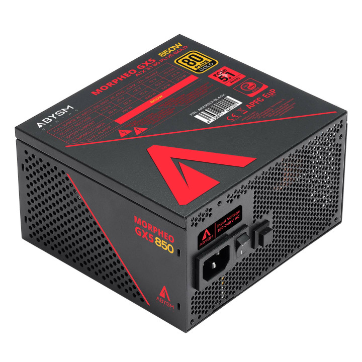 ABYSM Morpheo GX5 850W fonte de alimentação 20+4 pin ATX ATX Preto, Vermelho