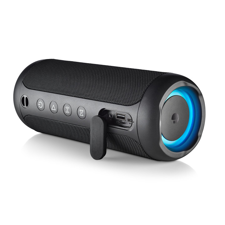 Coluna NGS Roller Furia 2 30W Bluetooth RGB IP67 USB / FM / TF /AUX