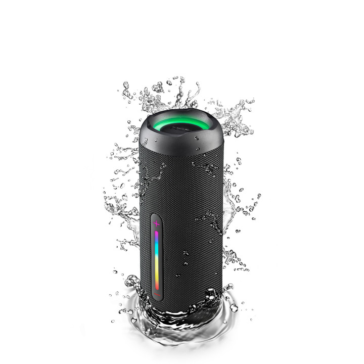 Coluna NGS Roller Furia 2 30W Bluetooth RGB IP67 USB / FM / TF /AUX