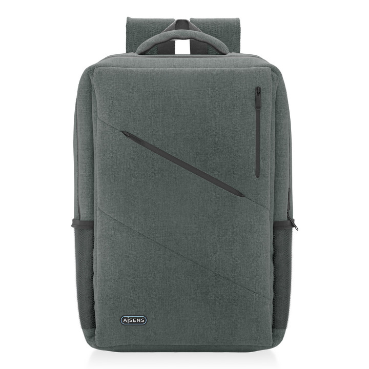AISENS ASBG-BP085-GR mala para portáteis 39,6 cm (15.6") Mochila Cinzento