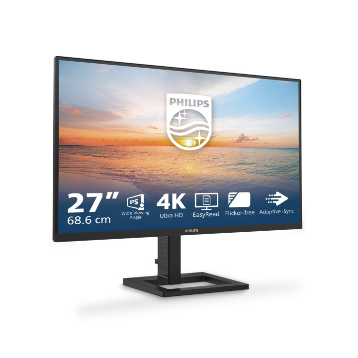 Philips 1000 series 27E1N1900AE 00 LED display 68,6 cm (27") 3840 x 2160 pixels 4K Ultra HD LCD Preto