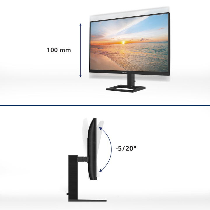 Philips 1000 series 27E1N1900AE 00 LED display 68,6 cm (27") 3840 x 2160 pixels 4K Ultra HD LCD Preto