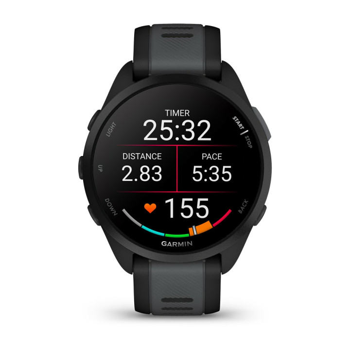 Garmin Forerunner 165 Music 3,05 cm (1.2") AMOLED 43 mm Digital 390 x 390 pixels Ecrã táctil Preto GPS