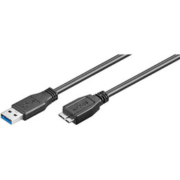 Ewent EC1015 cabo USB USB 3.2 Gen 1 (3.1 Gen 1) 1 m USB A Micro-USB B Preto
